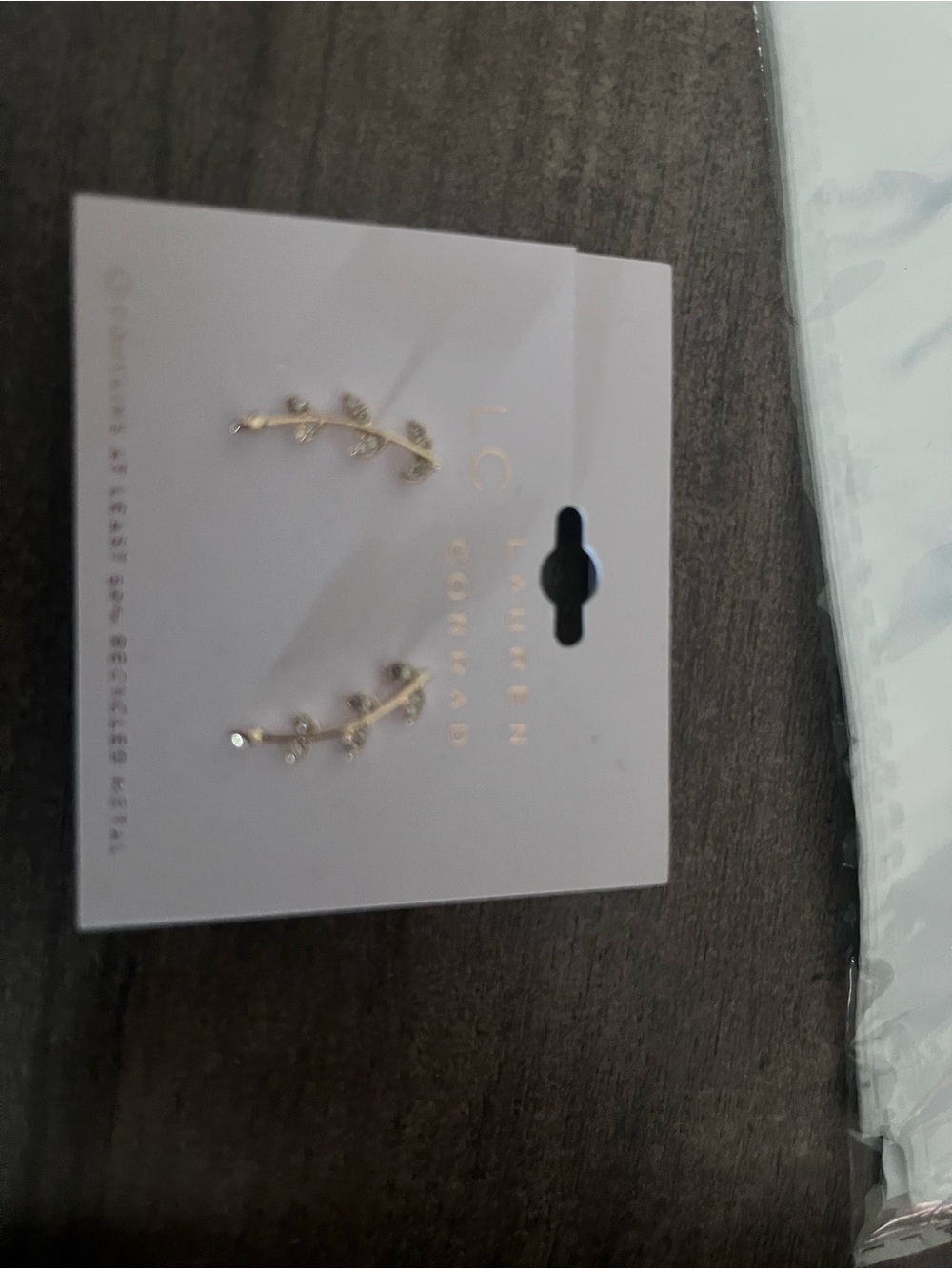 LC Lauren Conrad Pave Branch Climber Earrings Kohl’s drop new leaves leaf - Picture 2 of 2